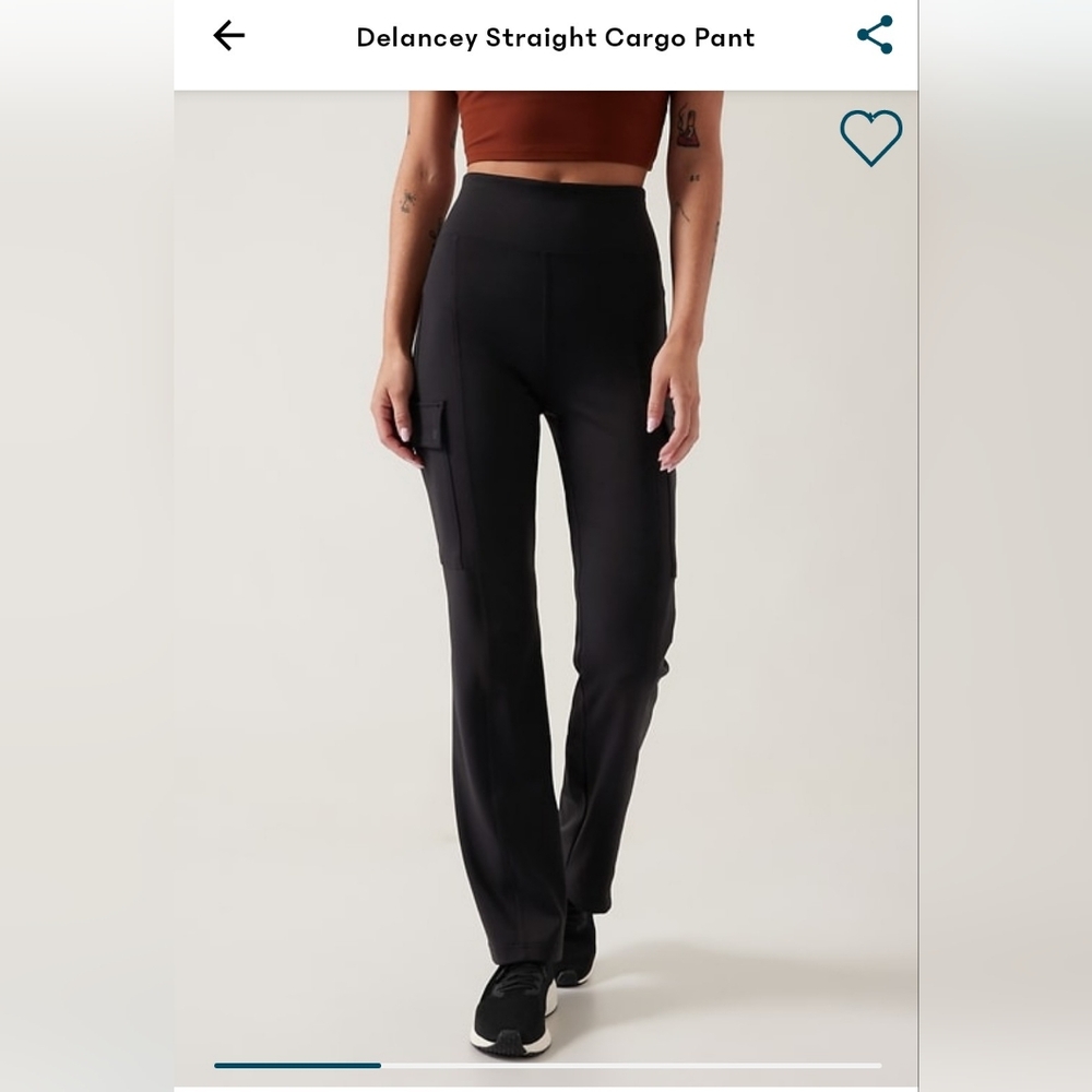 Athleta Cargo Pants, Black, Size M